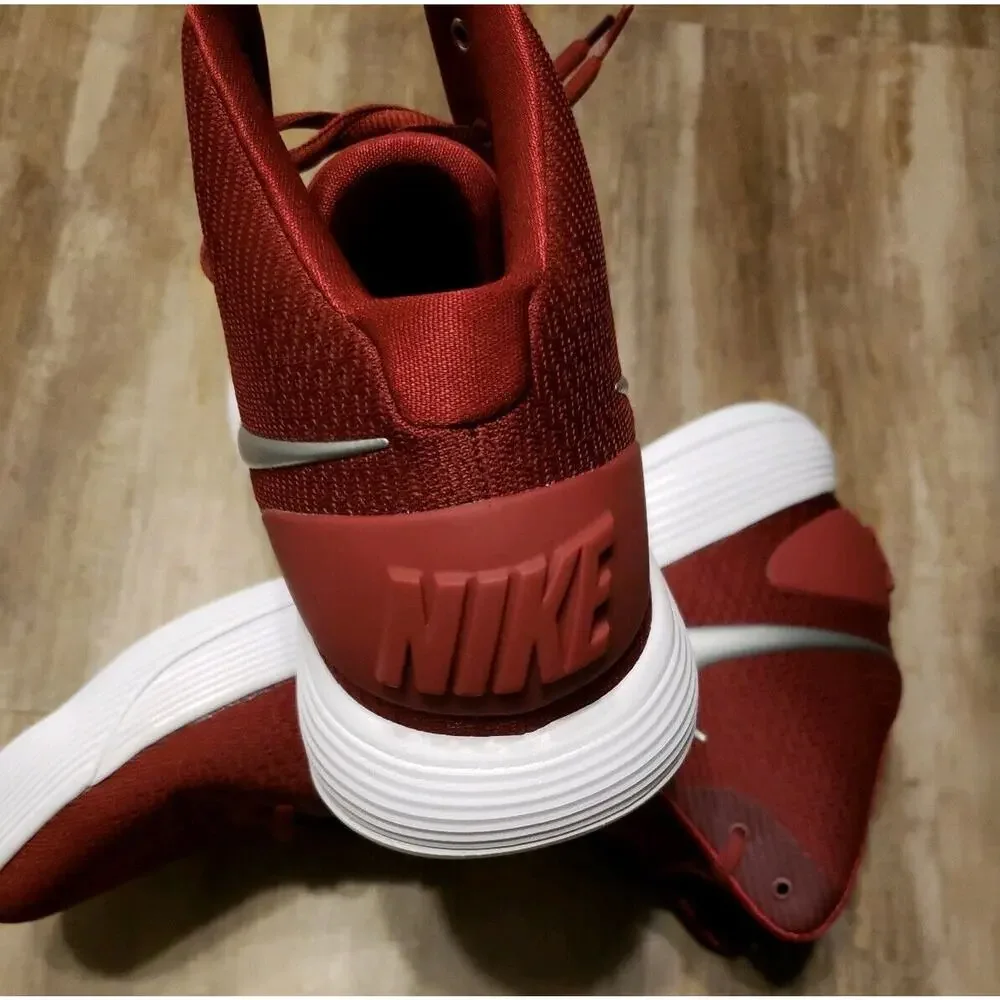 Nike Men's Hyperdunk 2017 TB Promo Maroon Wine White Silver 942571 602 Size 17.5